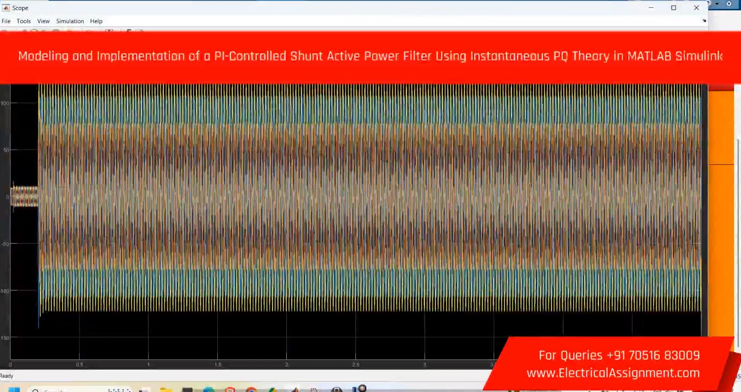 PI-Controlled Shunt Active Power Filter for Advanced Harmonic Compensation MATLAB Simulink screenshot 9